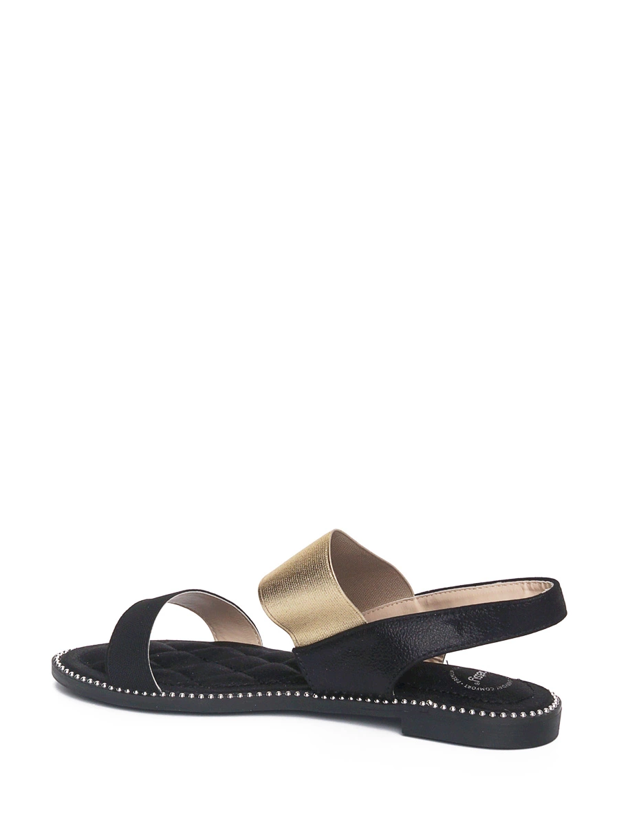 Черные бархатные сандалии